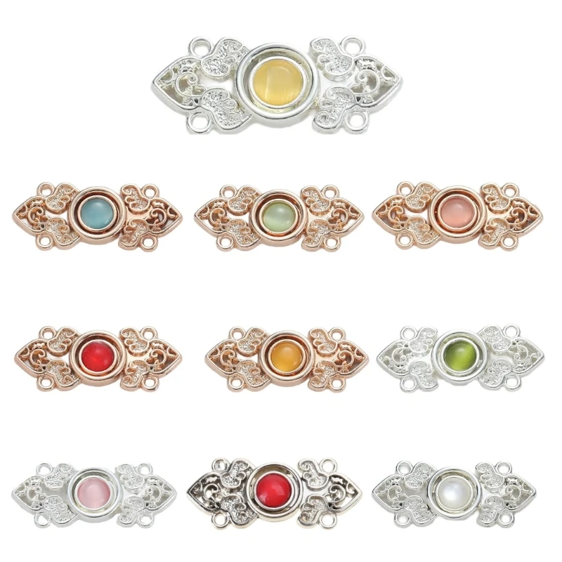 Delicate Flower Diamond Sewing Fasteners Cheongsam Buttons Delicate Suitable for Chinese Culture Enthusiasts