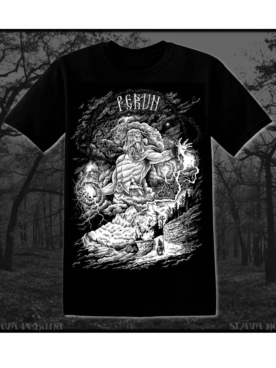 Perun Slavic God of Thunder Pagan Slav Paganism T Shirt New Cotton Short Sleeve O-Neck T-shirt Casual Mens Top