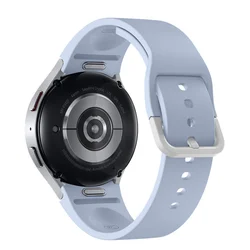 Silicone Sport Bracelet for Smartwatches - Original Strap Design (Light blue - silver)