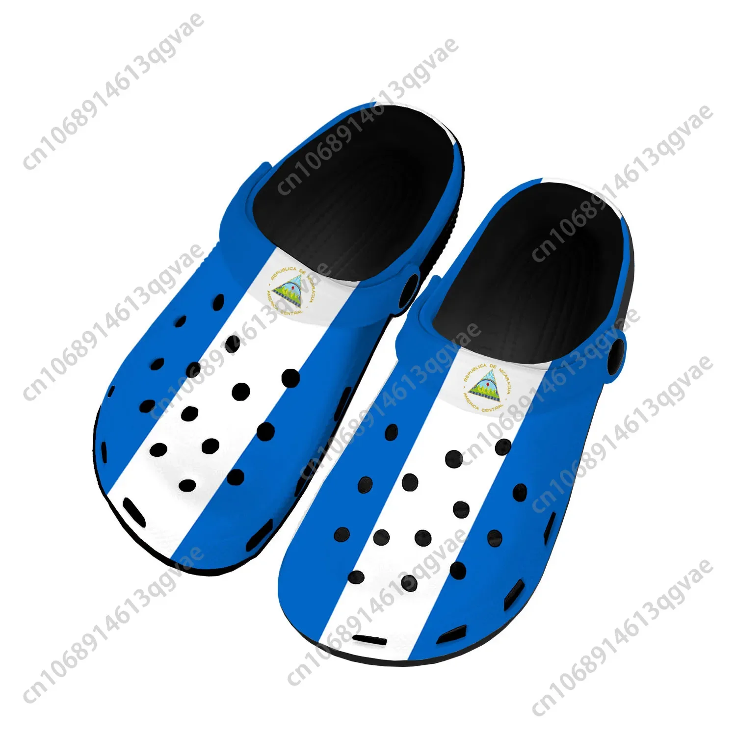 

Nicaraguan Flag Home Clogs Custom Water Shoes Mens Womens Teenager Nicaragua Shoe Garden Clog Breathable Beach Hole Slippers