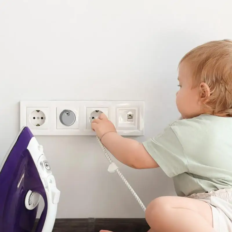 European Standard Socket Protective Cover Silicone Baby Safety Child Electric Socket Outlet Plug Protection Security Safe Lock