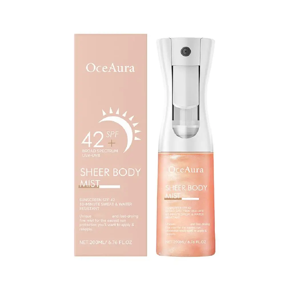 200ml Sunscreen Spray Anti-aging Anti Wrinkle Moisturizing Whitening Sunscreen Spray Facial Body Neck Skin Care Cream