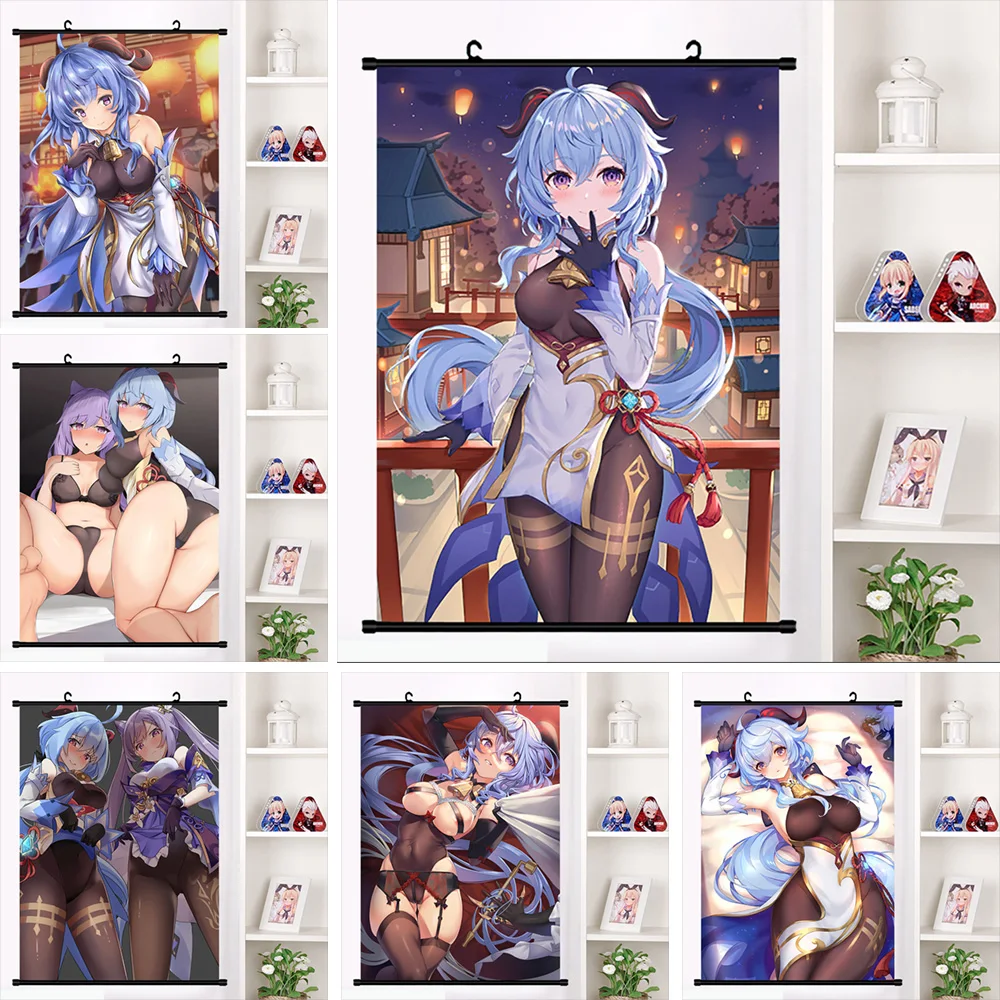 

Anime Game Genshin Impact Ganyu Canvas Print Lisa Poster Wall Scroll Painting Hanging Mural Home Decor Art Picture For Bedroom