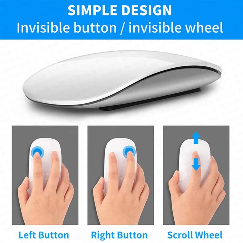 Xiaomi Wireless Mouse Original Multi-Touch Surface Magic Mouse For APPLE Macbook Pro Air Mini Laptop Tablet PC iPad Bluetooth5.0 Wireless Mouse