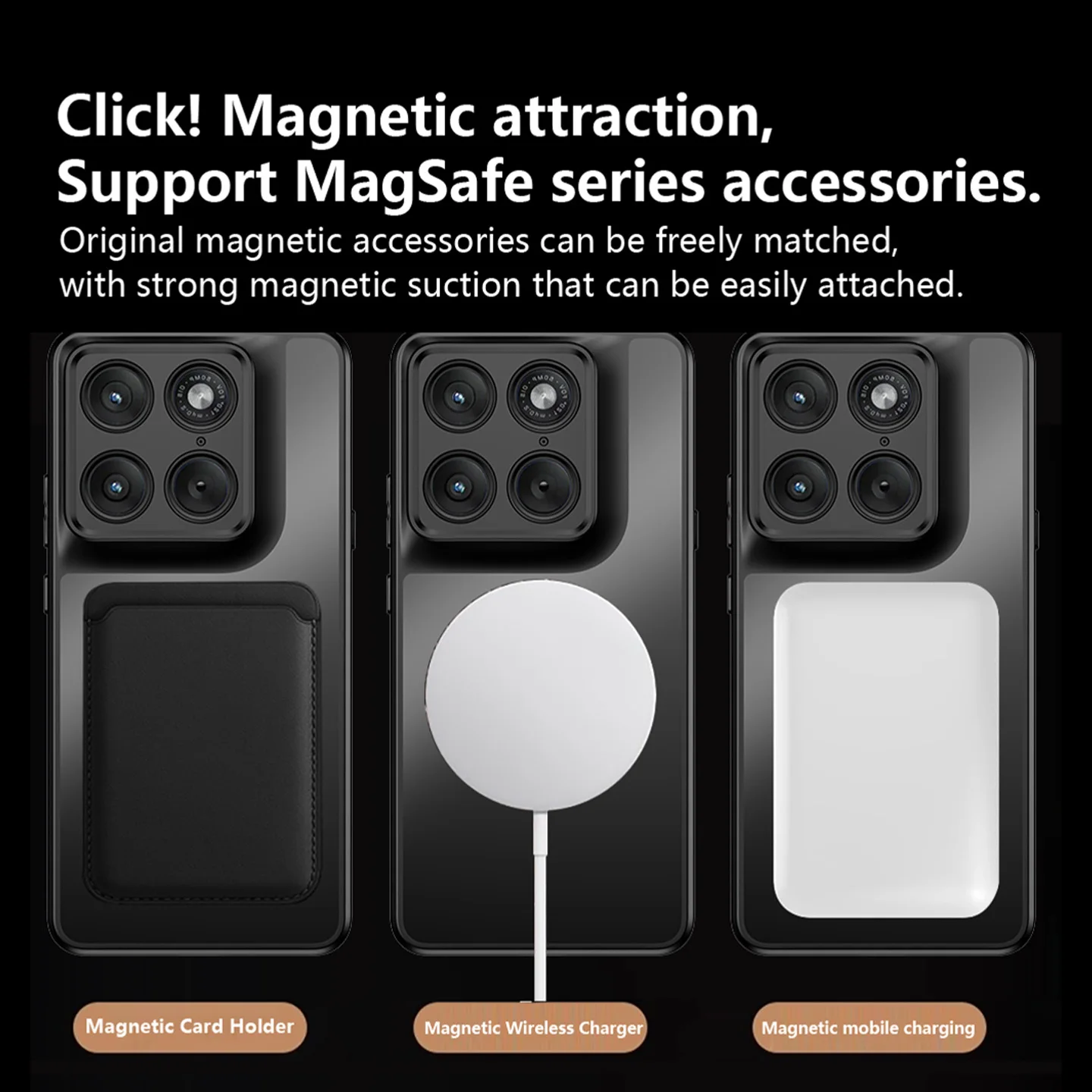 360-Degree Rotating Matte Case with Magnetic Shockproof Protection