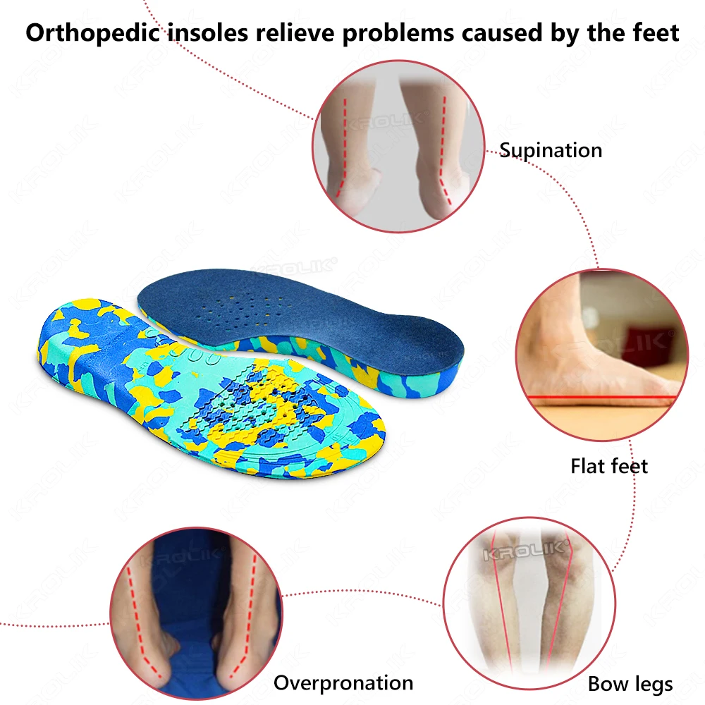 Kids Orthotics Correction Care Tool Insoles for Kid Flat Foot Arch