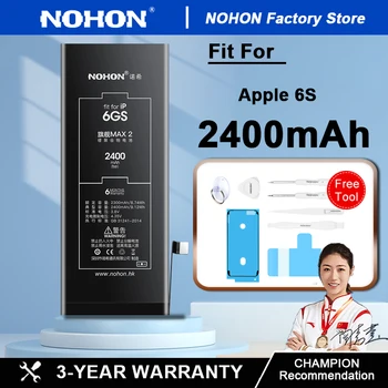 NOHON Battery for iPhone 6S Replacement Battery for iPhone 6S Bateria with Tools 2400mAh High Capacity Battery Tools