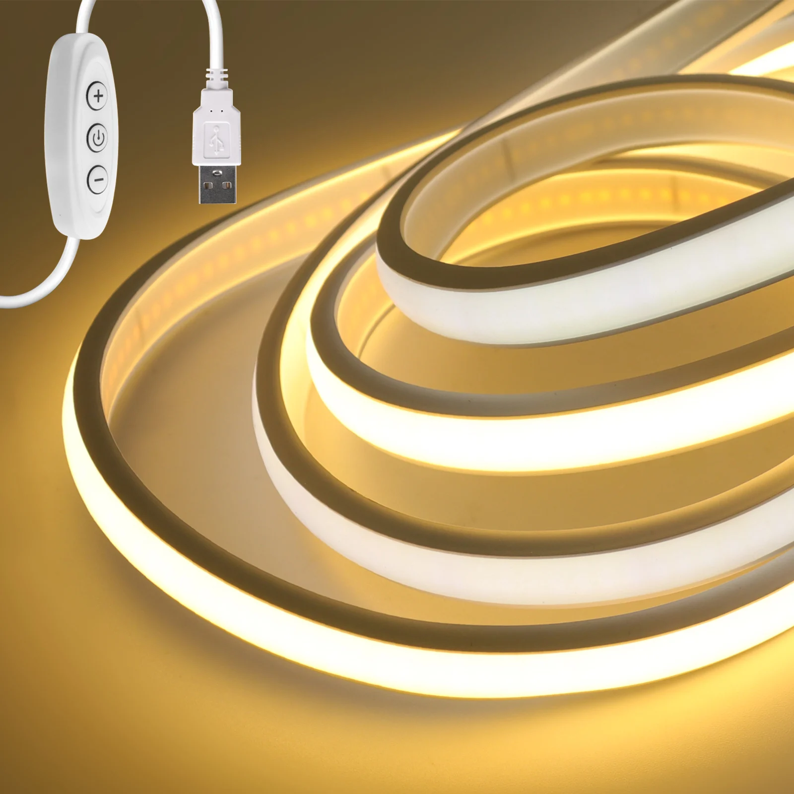 Waterproof COB LED Strip USB 5V 320LEDs/m Flexible Neon Lights S0245055195e547228b3e63639e3dd9912
