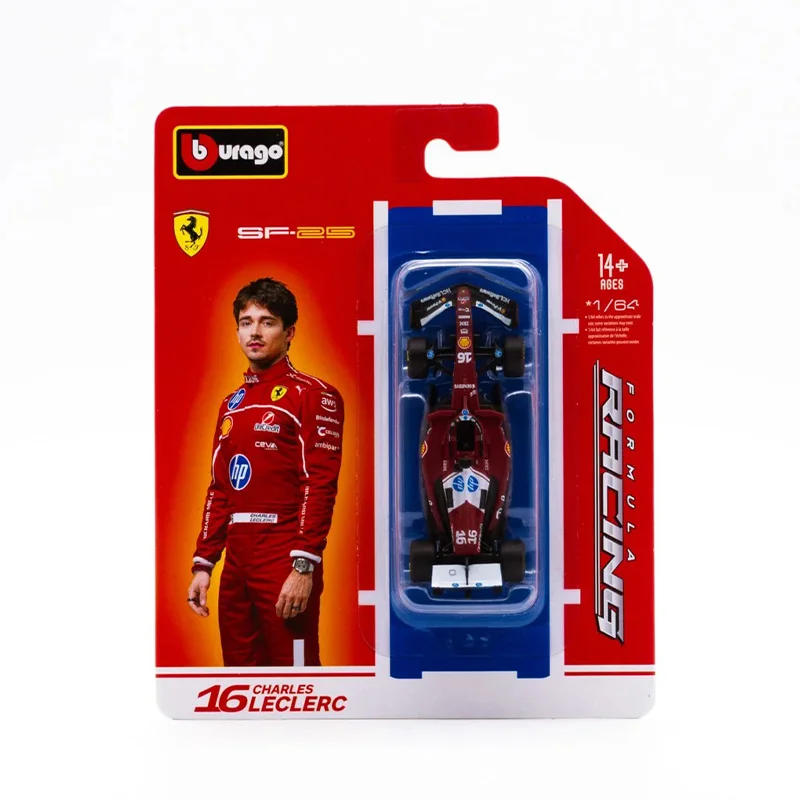 New In Stock Bburago 1:64 Ferrari Sf25 Alloy Miniature Diecast Model 2025 F1 Series Red Bull Rb21 Formula Racing Car Toys Gift