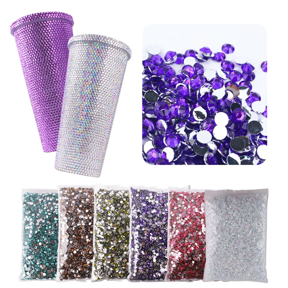 Description Picture 4 of itemBig Package 2-6mm Resin Non Hot Fix Rhinestones Bulk Wholesale Flat Back Plastic Crystals Nail DIY Glitters Cтразы Stone