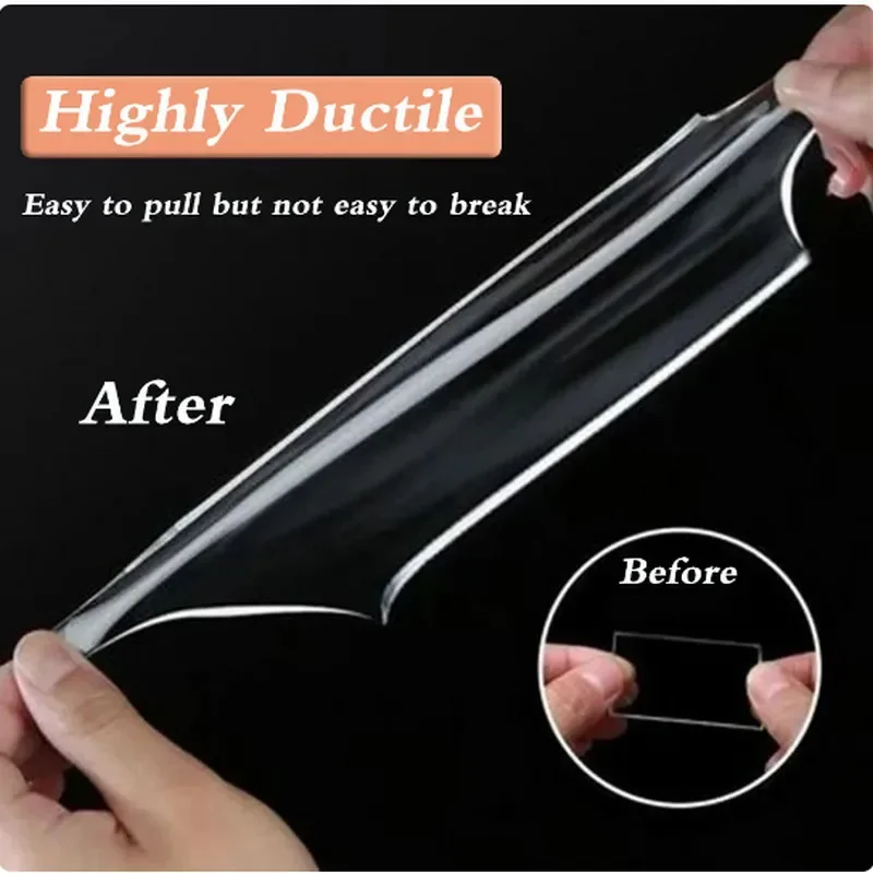 Ultra-Strong Transparent Nano Adhesive Tape - Reusable, Waterproof, and Multi-Purpose