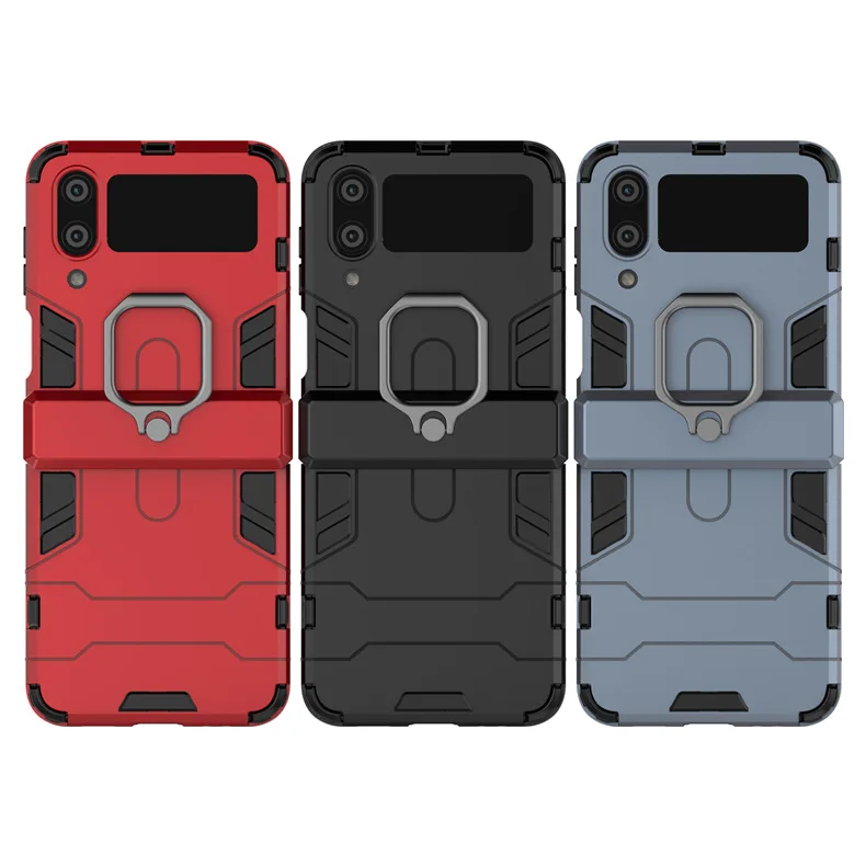 

Armor Magnetic Ring Holder Phone Cases For Samsung Galaxy Z Flip4 Cover Slide Rail Lens Wireless Charging Phone Case Z Flip 4