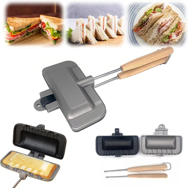 Sandwich Maker,, Hot Dog Toaster, Double-sided Sandwich Baking Pan