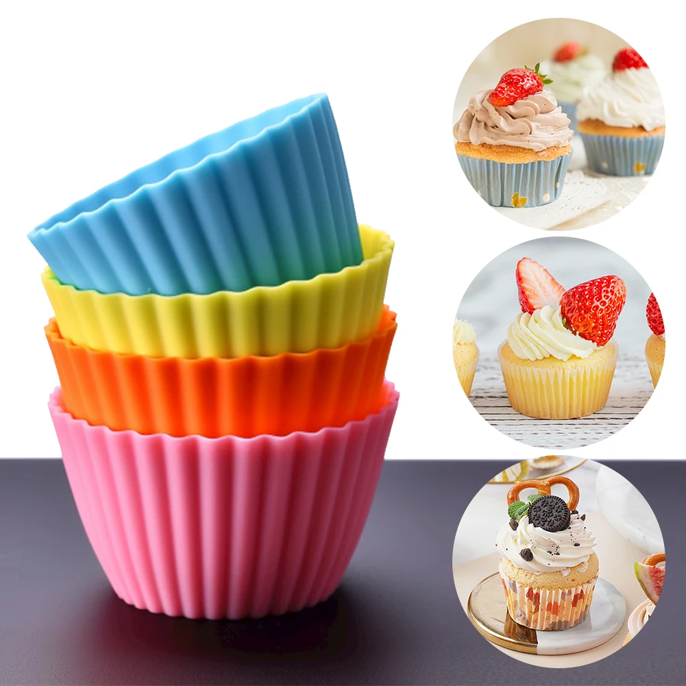 Reusable Silicone Baking Cup Muffin Mold for Kitchen Bakery