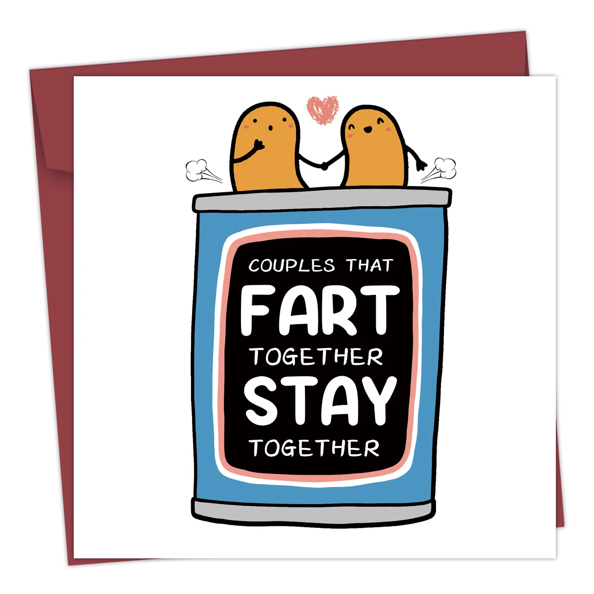 

1PC Valentines Day Creative Card,Cuples That Fart Together Stay Together,Anniversary Card For Boyfriend Girlfriend,Birthday Gift