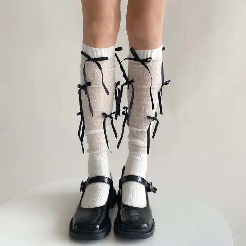 TARUXY 스플라이스 활 루즈 양말 여성용, 열 긴 양말, 뜨게 양말, Y2K JK 소녀, 따뜻한 다리 워머, 여성 패션