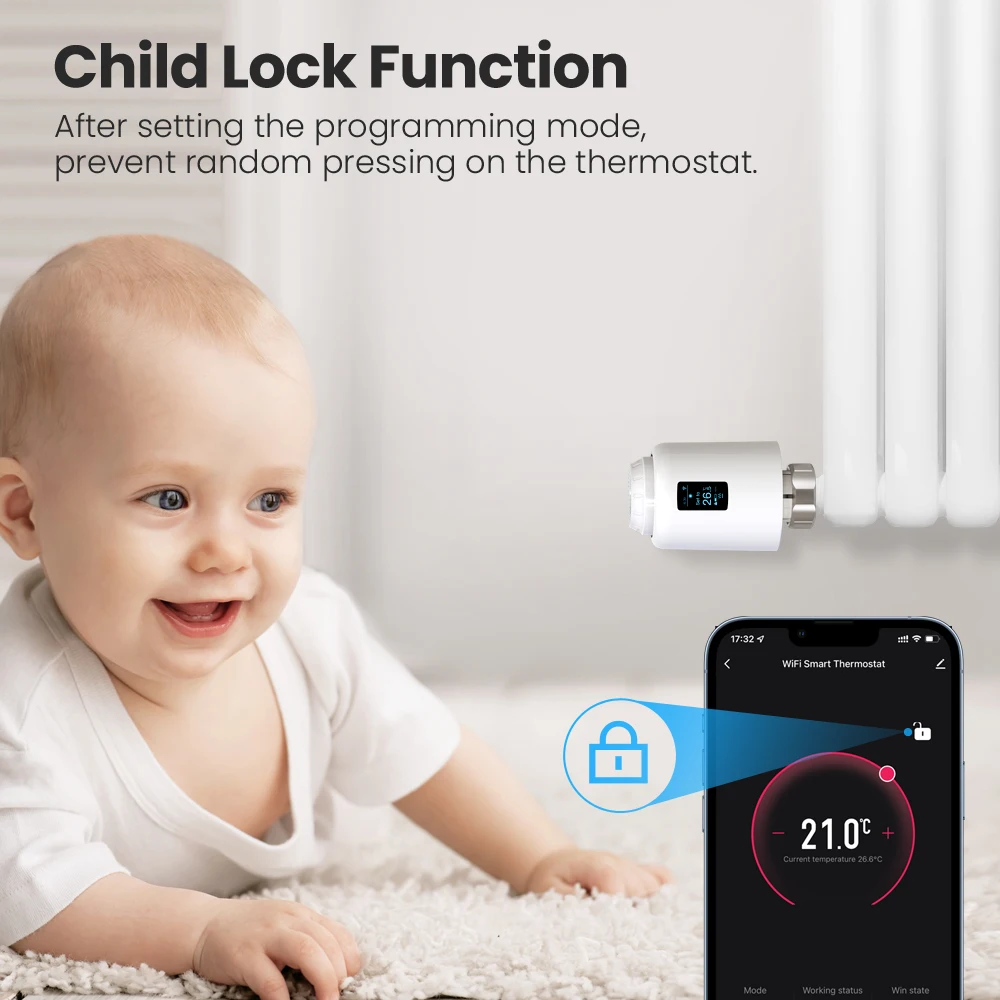 Термостат AVATTO Smart WiFi с приводом радиатора, термостатический клапан с  регулятором температуры Tuya TRV, работает с Alexa Google Home | AliExpress