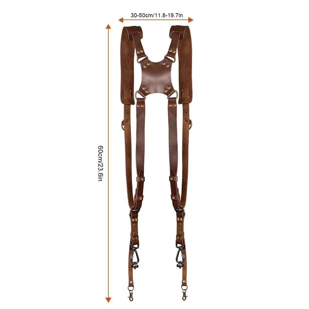 Professional Dual Camera Harness - Adjustable Shoulder Strap