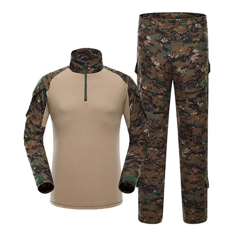 

Men's Tactical Suits Frog Suit Long Sleeve American Camo Outdoor Frog Training Suit Military Hunting Clothing Outdoors
