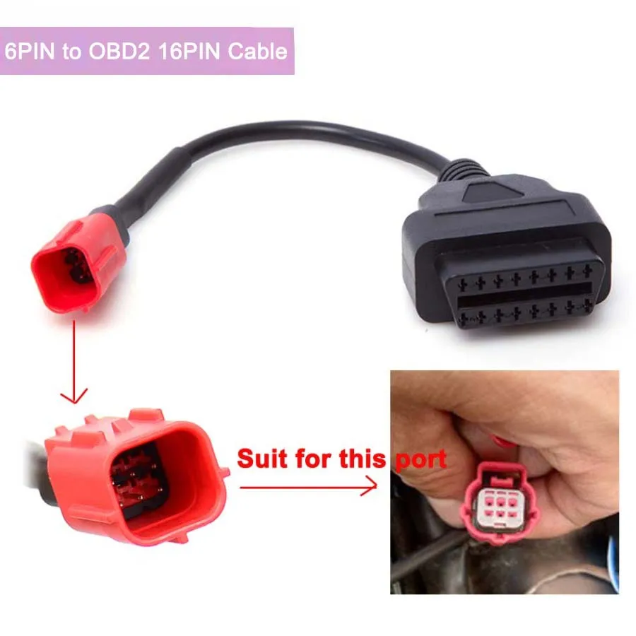 Vhbw Adattatore OBD2 10 Pin Su OBD2 16Pin Compatibile Con BMW F 800 ST K71 Moto 150 Cm 64844557