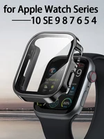 Housse + verre pour Apple Watch 10 9 8 7 6 5 SE, protecteur d'écran étanche, pare-chocs, boîtier iWatch série 42mm 45mm 41mm 44mm 40mm 46mm 1