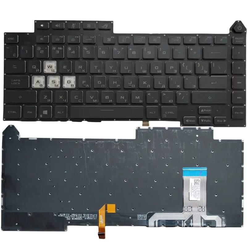 Teclado Retroiluminado Russo para Asus Rog Strix G15 G533 G513 G513qr G513ie G513q G513qy G513qm Novo