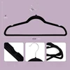 Non-Slip Suit Hanger, Velvet Prevents Movement and Slippage, Slim and Durable, Maximizes Wardrobe Space, Black/Gray - Pack of 20 2