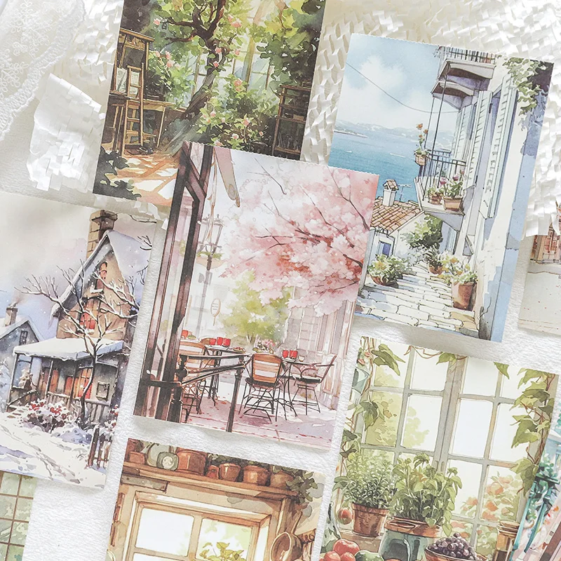 Yoofun 30sheets Creative Material Paper Decorative Diary Album Scrapbooking Background Paper Collage Junk Journal Supplies 4