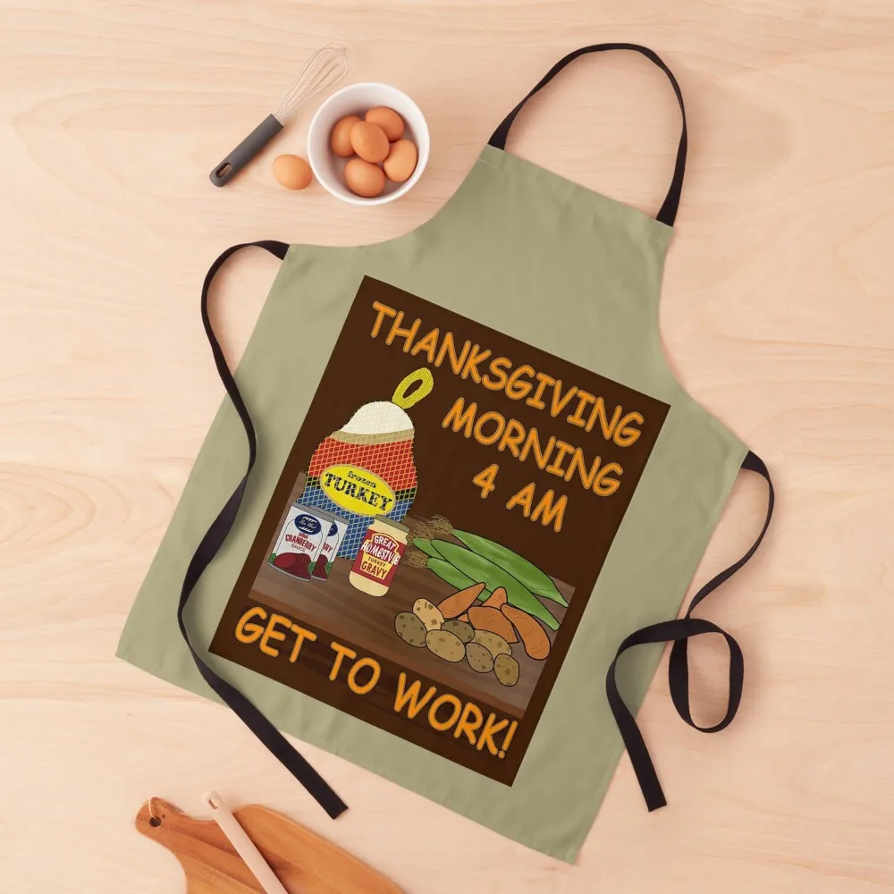 

Thanksgiving Morning Apron Women's Dress Kitchens Men esthetician work ladies Apron