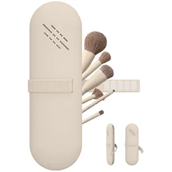Porta pennelli per trucco da viaggio, custodia per Organizer per trucco, custodia per cosmetici, Organizer per articoli da toeletta, borsa per pennelli per trucco piccola in silicone