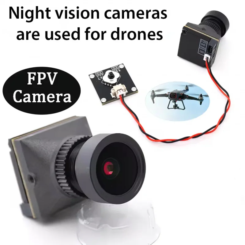 Caméra FPV 1500TVL Noir Lumière 2.1mm 125° pour Drone RC