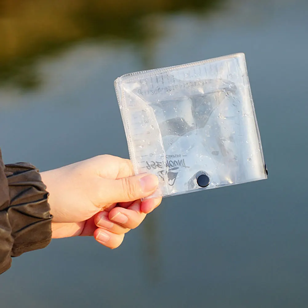Portable Fishing Bag Clear UV Scale Folding Fish Storage Bag Snap Design Leakproof Fish Bag for Outdoor Fishing