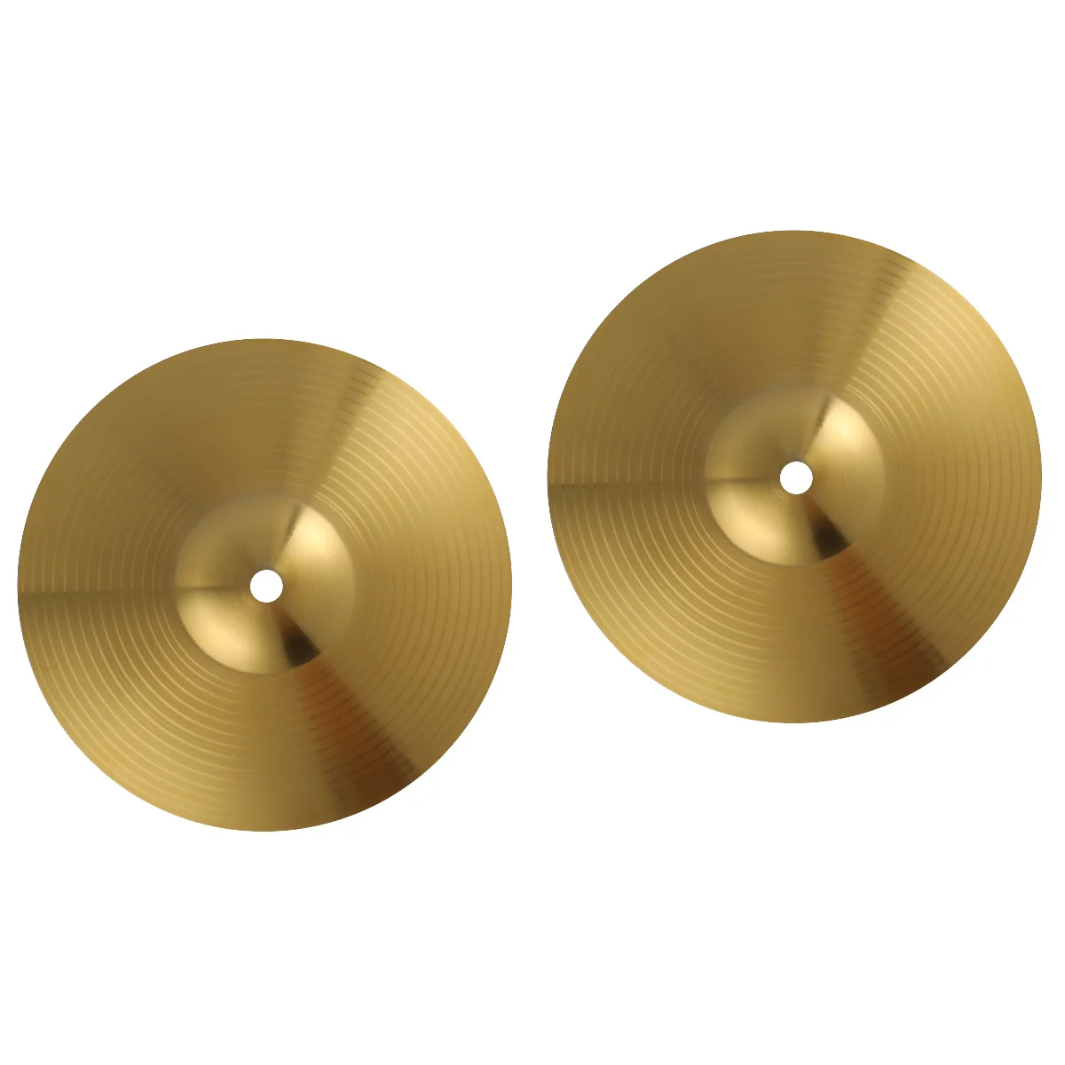 

2 pcs Percussion Drum Cymbal Ride Cymbal Hi Hat Brass Cymbal Drum Kit Accessories (8 Inch)