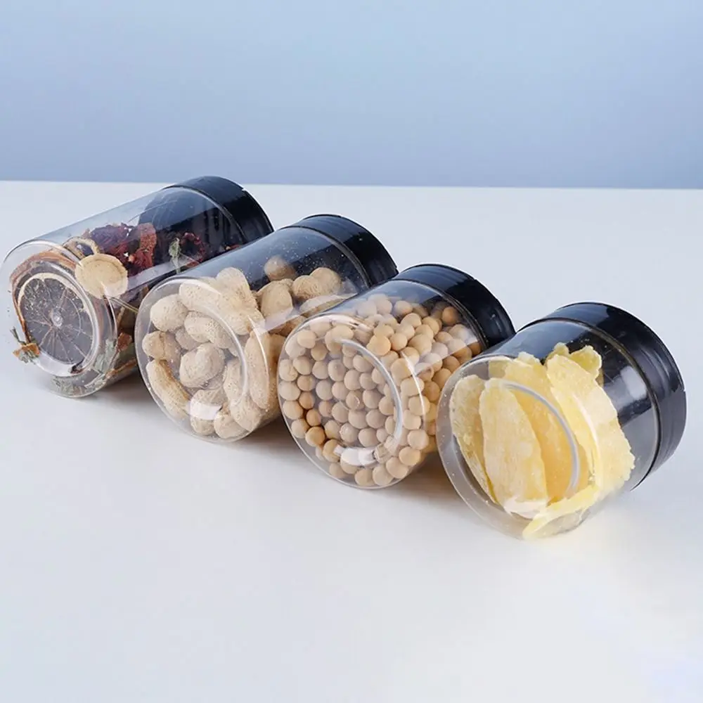 130ml-600ml Seasoning Bottle Spice Jars with Butterfly Lids Labels Plastic Clear Herbs Powders Salt Pepper BBQ Condiment Box 4