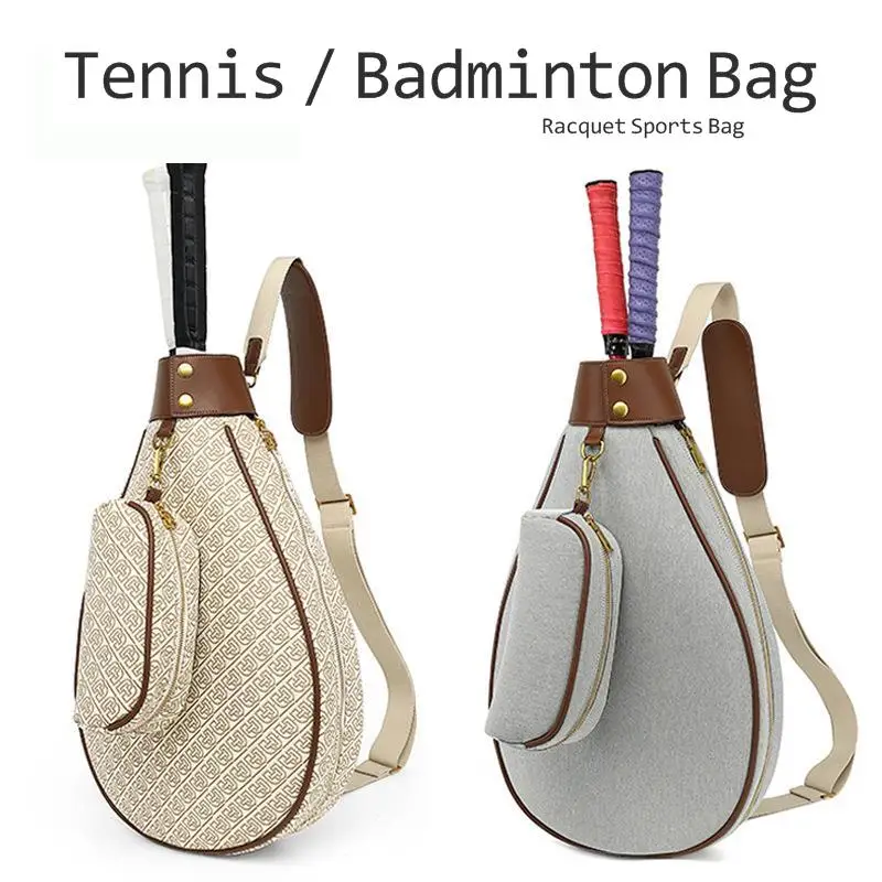 Professional Tennis Racket Bag With Ball Pocket Badminton Bag Tennis Bag Large Single Shoulder Crossbody Squash Racquet Package 2