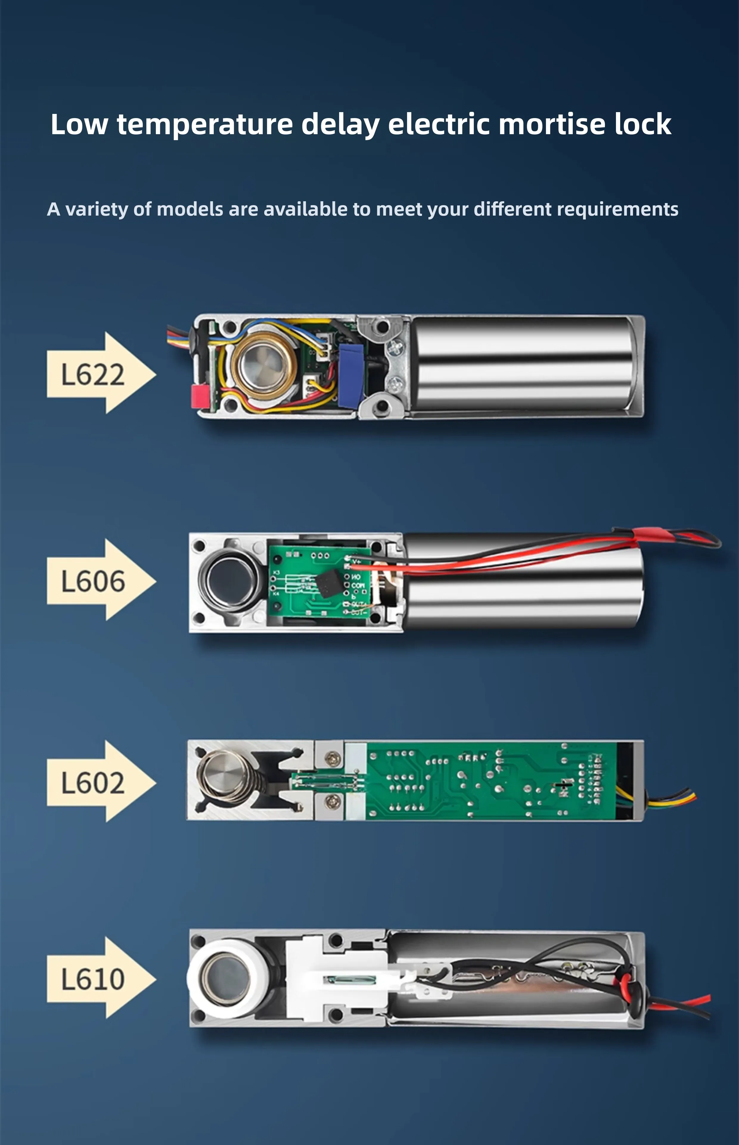 access control electric interlock concealed embedded electronic control lock gla
