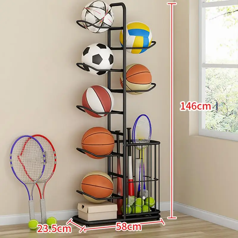 Ball-Rack-Vertical-Basketball-Ball-Organizer-Multilayer-Metal-Storage ...