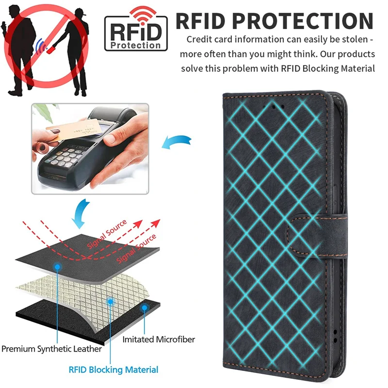 Premium Flip Protective Leather Phone Case with Magnetic Closure