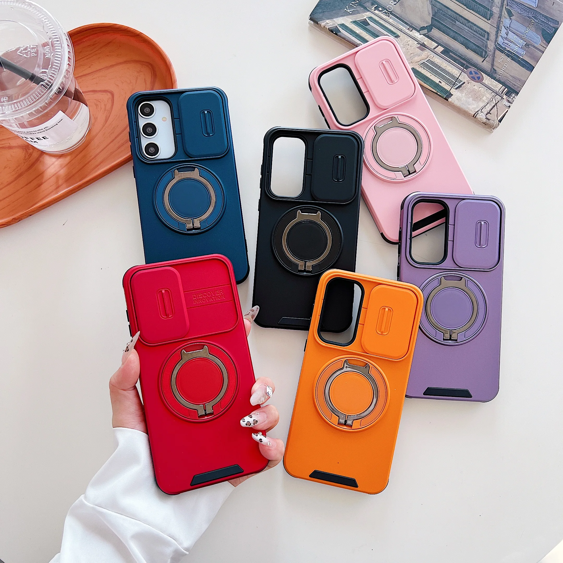 Magnetic Ring Stand Shockproof Phone Case Cover