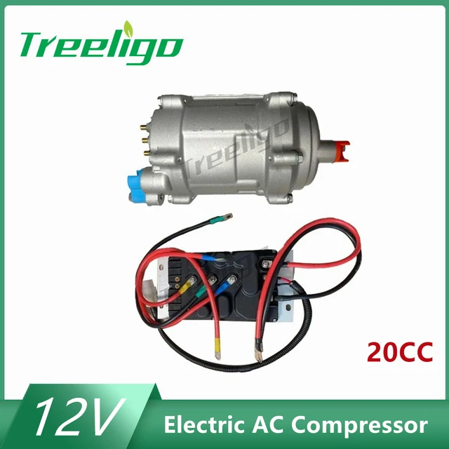 Treeligo 20CC Car Electric Scroll Air Conditioner Compressore 12V  Automobile A/C air conditioning compressor with