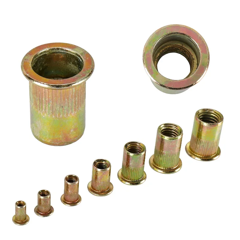 300pcs/set Rivet Nuts Blind Set Threaded Insert Nutsert Cap Nuts Mixed Kit Anti-oxidation M3-M12 For Hardware Fasteners
