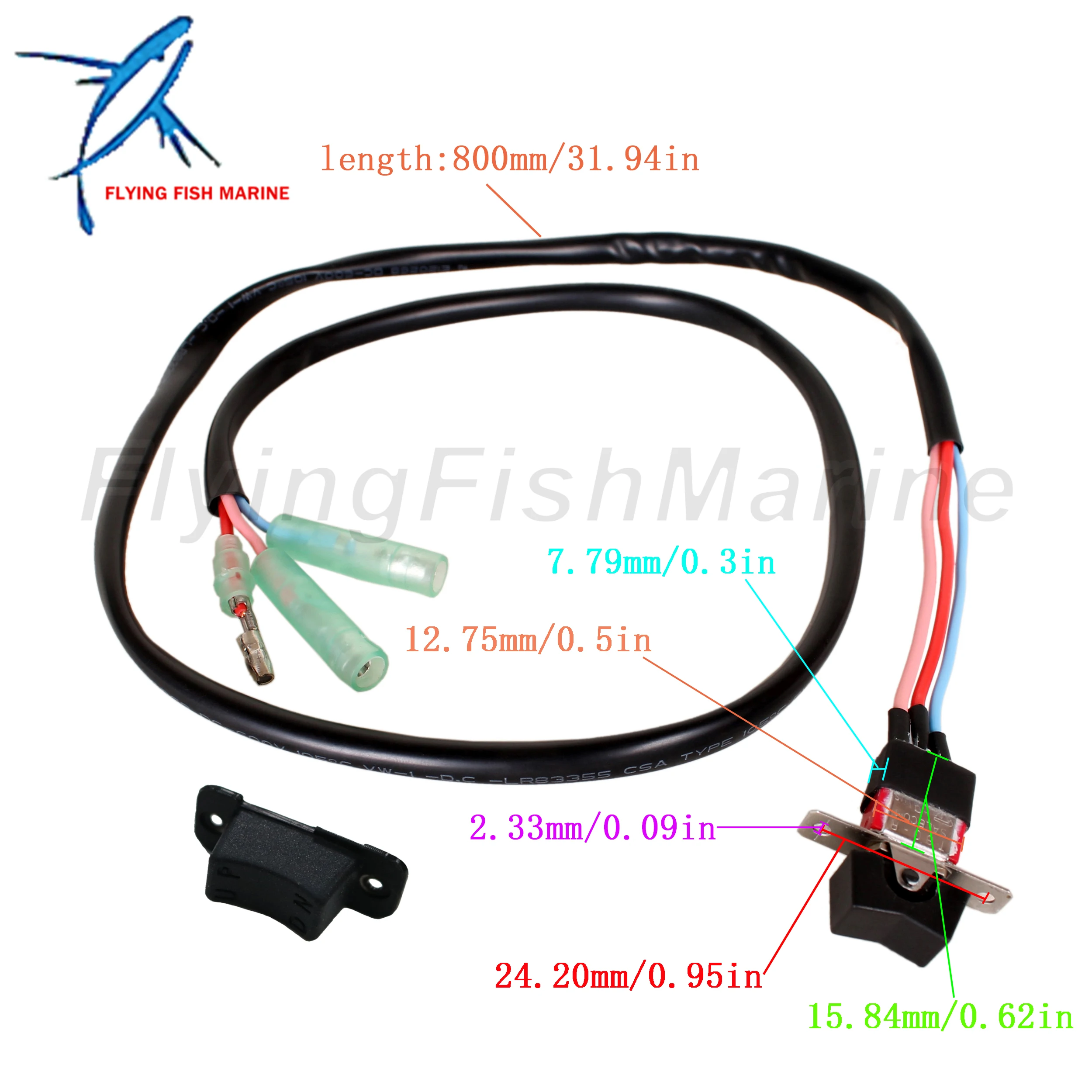 Outboard Motor 3A3-72560-0 3A3725600M PTT Switch for Tohatsu Nissan / 5040254 for Evinrude Johnson OMC BRP 8HP 9.8HP 15HP-50HP