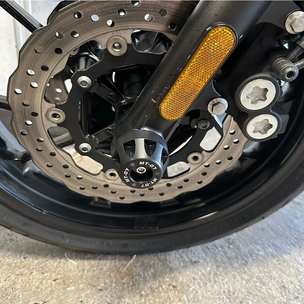 야마하 MT-07 MT07 FZ-07 FZ07 2014-2021 오토바이 스탠드 스크류 스윙암 스풀, 프론트 리어 휠 액슬 포크 크래시 슬라이더