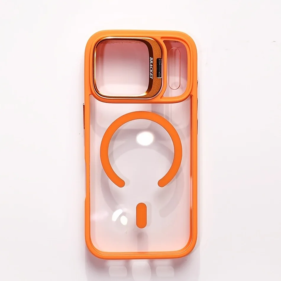 Premium Magnetic Shockproof Phone Case with Stand and Glass Lens Protection Cover