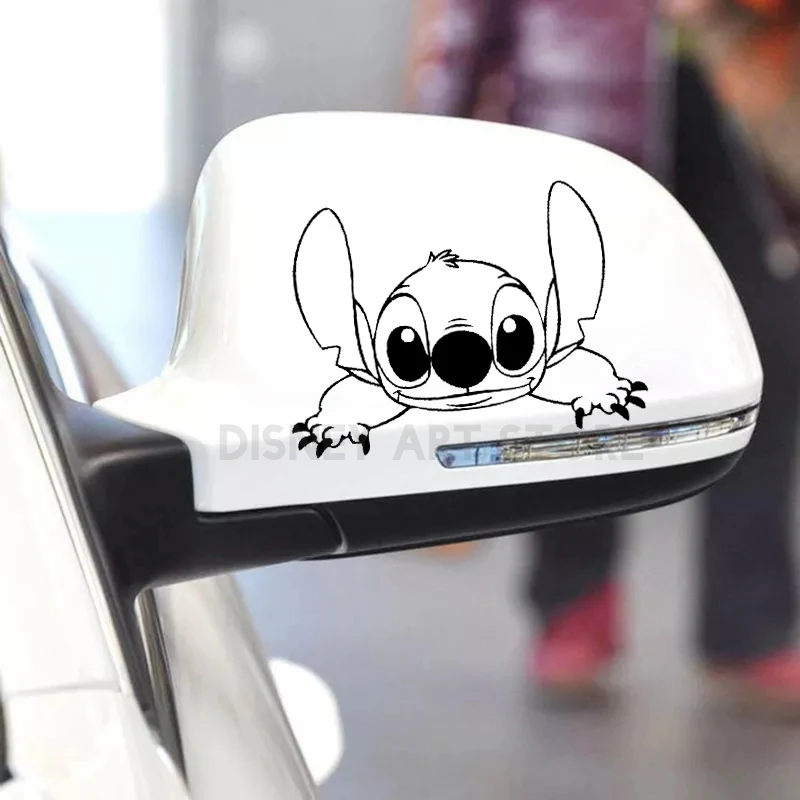 Description Picture 2 of itemFunny Laptop Vinyl Sticker Stitch Is Peeping You Lovely Car Window Bumper Decals Decorative, Cartoon Styling Toilet Decal Decor