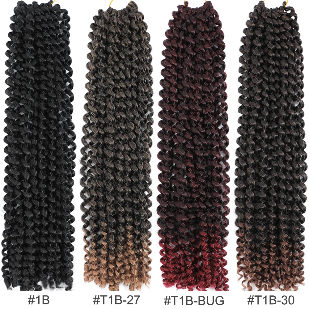 18 Inch Passion Twist Hair Boho Style Spring Twist Crochet Braids Hair Extensions Water Wave Hair for Black Women Locks cheveux 5