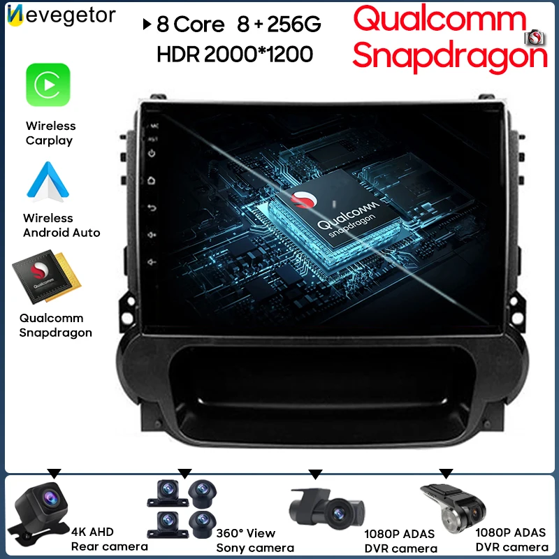 

Автомобильный радиоплеер для Chevrolet Malibu 8 2012-2015, Qualcomm Snapdragon 8 Core Android 13, Mirror Link DSP Bluetooth 4G Wifi