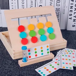 Juguetes de aprendizaje Montessori, rompecabezas de Tobogán, juego de mesa, juguetes educativos de lógica de madera, juguetes deslizantes