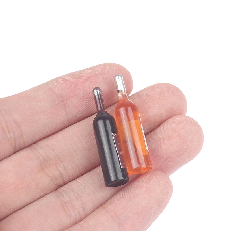 10Pcs 1/12 Dollhouse Mini Wine Bottle Sparkling Water Set Simulation Drinks Model Toys Decor Accessories