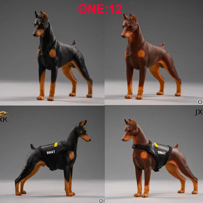 

Scene Simulation Mr.Z 1/12 Scale Animal Police Dog Doberman Dog Model Toys Gifts Models F 7" Action Scene Car Decoration Display
